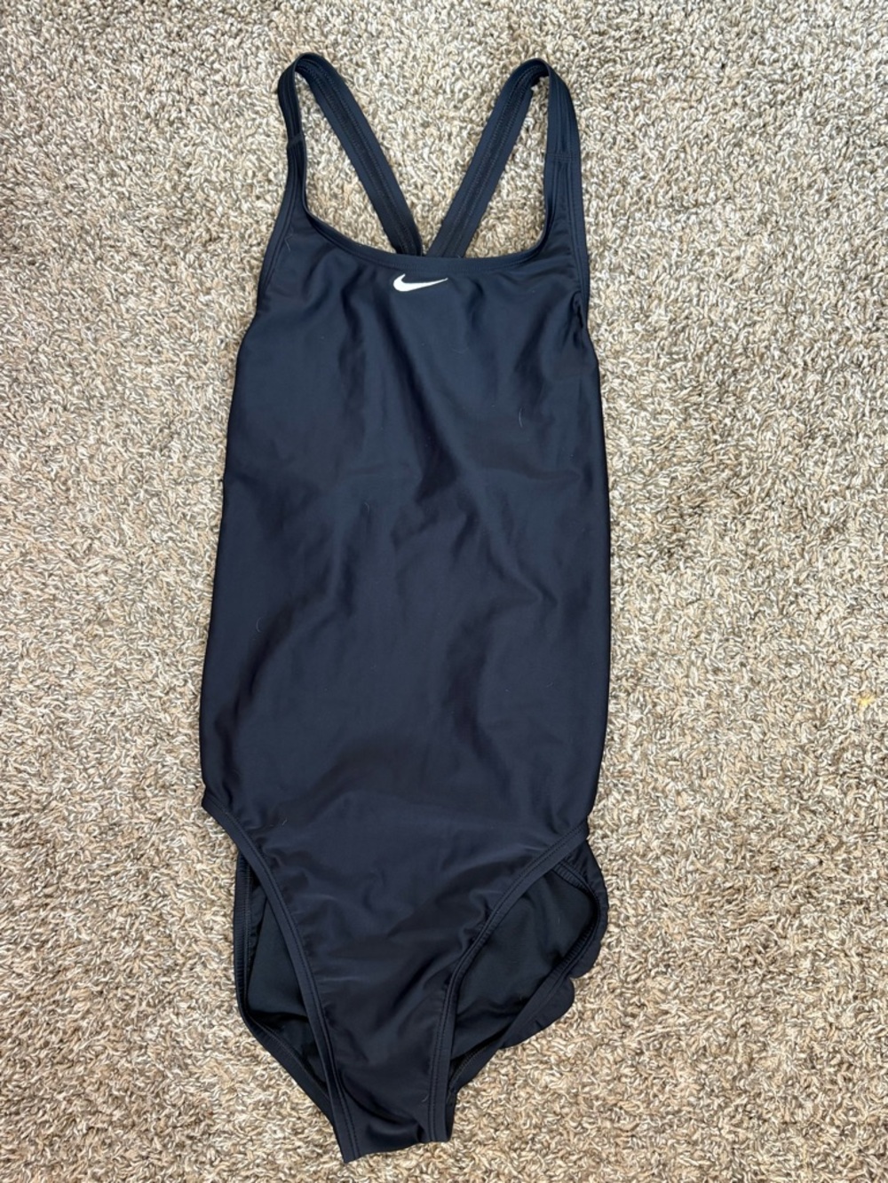 Nike Womens Black Essential Cross-Back One-Piece Swimsuit Size 14